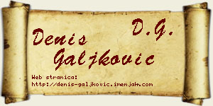 Denis Galjković vizit kartica